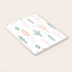 Retro hand drawn cactus plant pattern Notebook Gallery Image 3