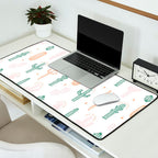 Retro hand drawn cactus plant pattern Desk Mat Gallery Image 2