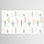 Retro hand drawn cactus plant pattern Tablecloth Gallery Image 2