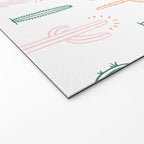 Retro hand drawn cactus plant pattern Welcome Mat Gallery Image 2