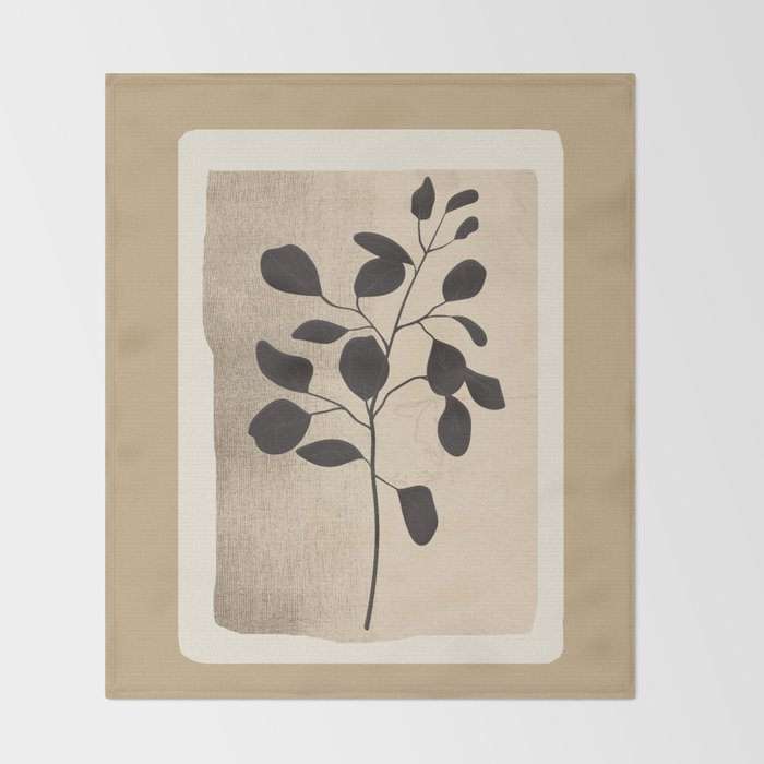 Modern Minimal Branch 1 Throw Blanket Gallery Image 2