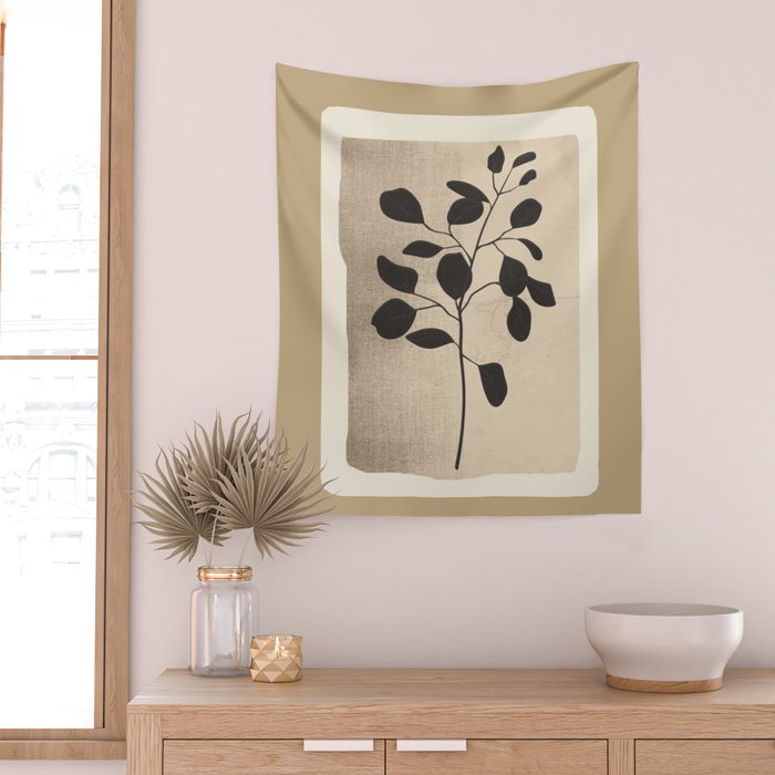 Modern Minimal Branch 1 Wall Tapestry Gallery Image 2