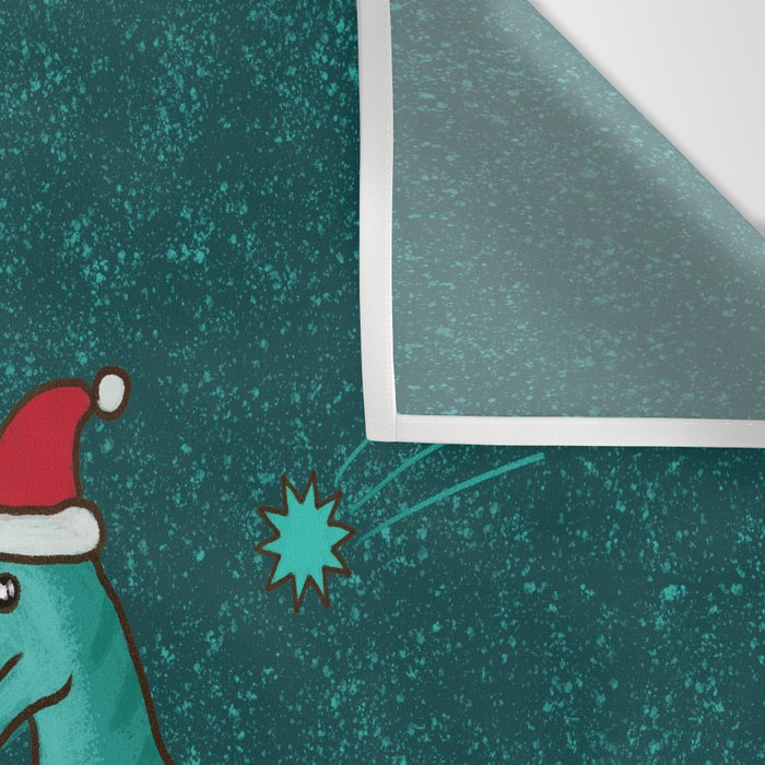Cute Christmas Dinosaurs Dinos Dinosaur Wall Tapestry Gallery Image 3