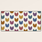 Spring Tulips VIII Multicolor Mid Century Flowers Desk Mat Gallery Image 3