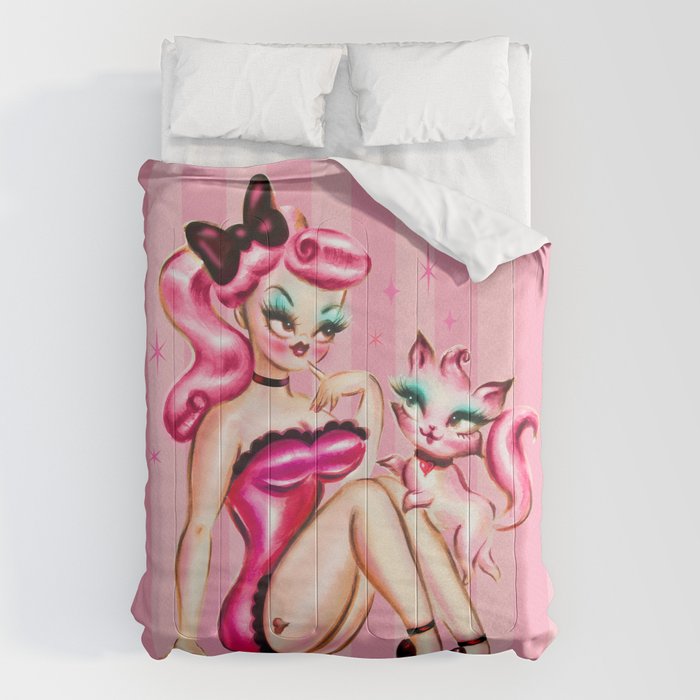 Smitten Kitten Pinup Doll Comforter Gallery Image 6
