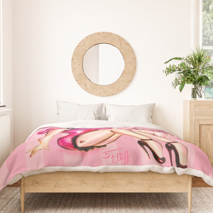 Smitten Kitten Pinup Doll Duvet Cover Gallery Image 3