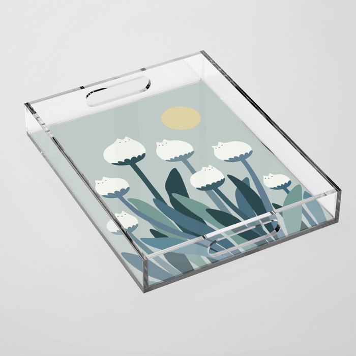 Cat and Plant 76 Acrylic Tray Gallery Image 1