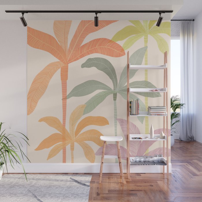 Tropical Palm Grove Wall Mural Gallery Image 1