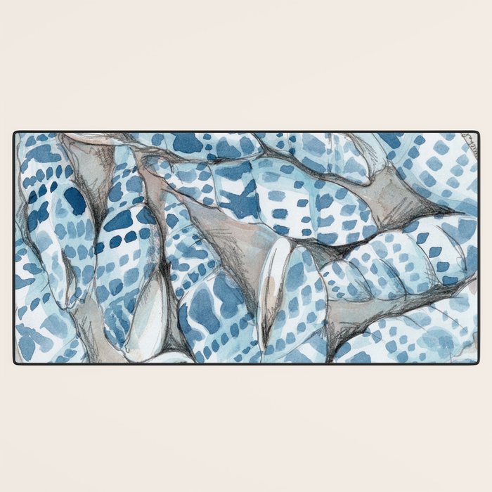 Blue Dot Shells Desk Mat Gallery Image 3