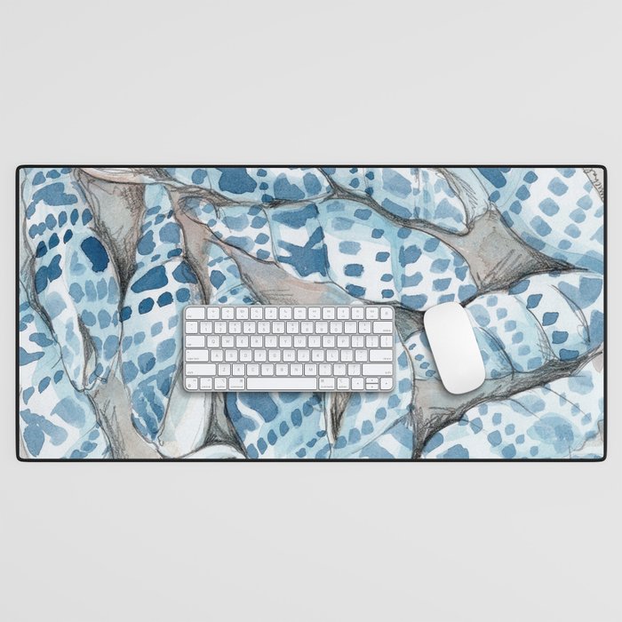 Blue Dot Shells Desk Mat Gallery Image 1