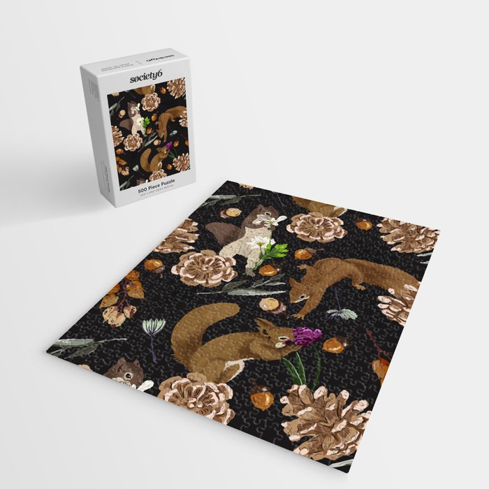 Squirrel flowering dark meadow Jigsaw Puzzle Gallery Image 2