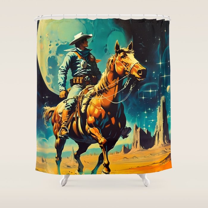 The Space Cowboy Shower Curtain Gallery Image 1