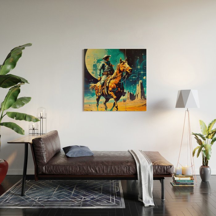 The Space Cowboy Wood Wall Art Gallery Image 2