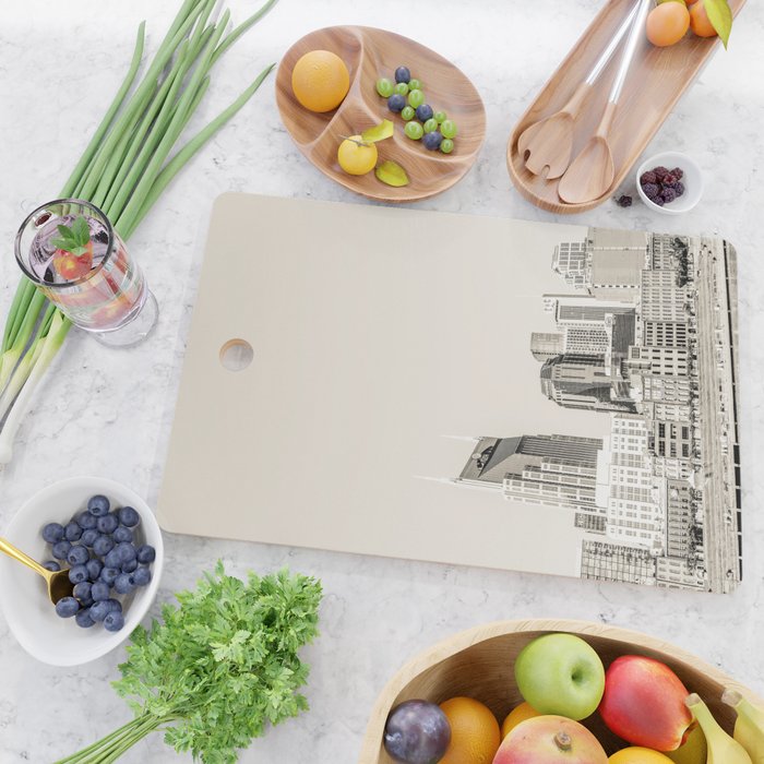 Nashville No. 3 in Sepia Cutting Board Gallery Image 2