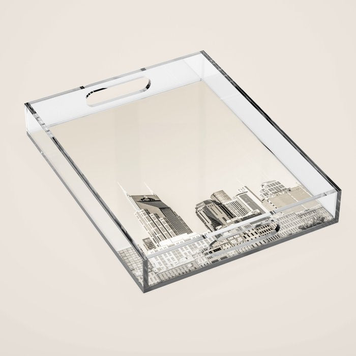 Nashville No. 3 in Sepia Acrylic Tray Gallery Image 1