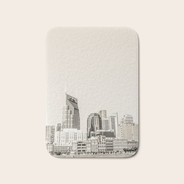 Nashville No. 3 in Sepia Bath Mat Gallery Image 1