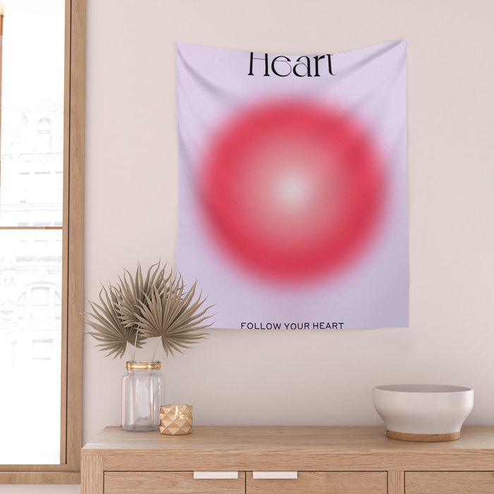 Heart: Aura Gradient 04 Wall Tapestry Gallery Image 2