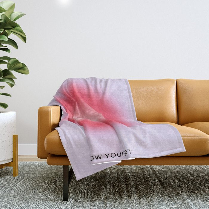 Heart: Aura Gradient 04 Throw Blanket Gallery Image 1