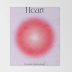 Heart: Aura Gradient 04 Throw Blanket Gallery Image 2