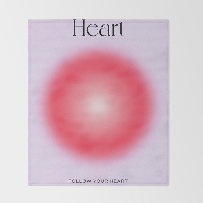 Heart: Aura Gradient 04 Throw Blanket Gallery Image 2