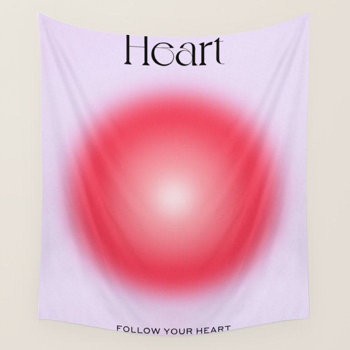Heart: Aura Gradient 04 Wall Tapestry Gallery Image 4