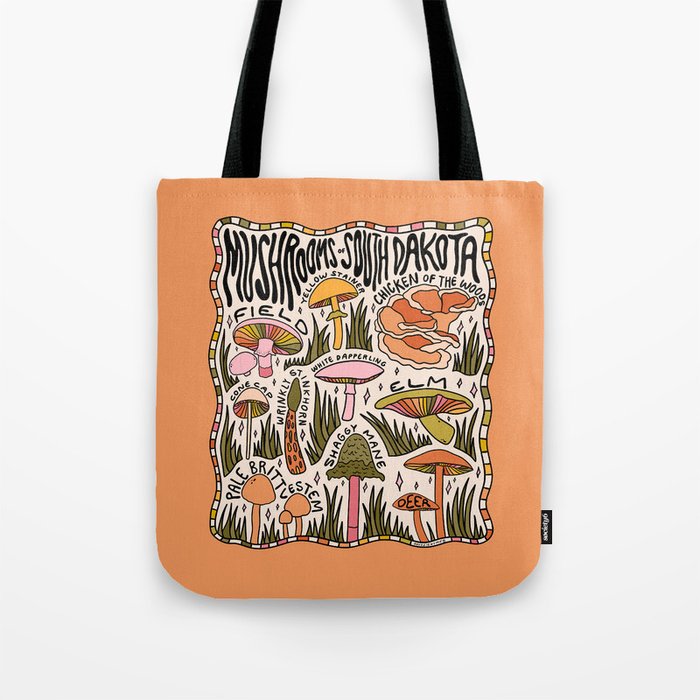 Mushrooms of South Dakota Tote Bag Gallery Image 1