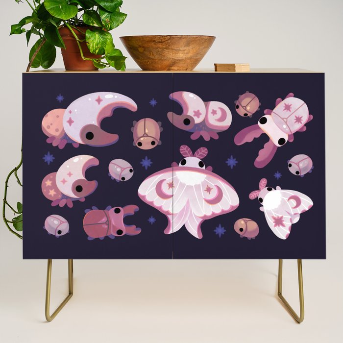 Twinkle twinkle little bugs - dark Credenza Gallery Image 1