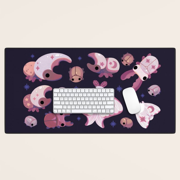 Twinkle twinkle little bugs - dark Desk Mat Gallery Image 1