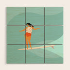 Surf girl Wood Wall Art Gallery Image 1