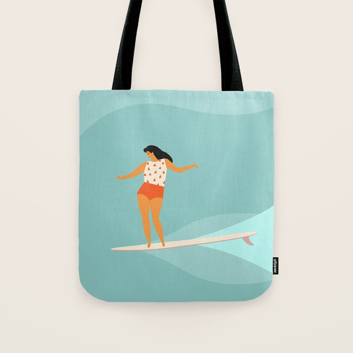 Surf girl Tote Bag Gallery Image 1
