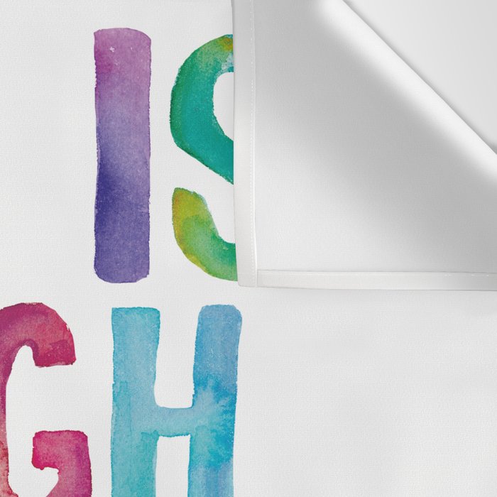 Life is Tough But So Are We rainbow watercolor typography design Wall Tapestry Gallery Image 3