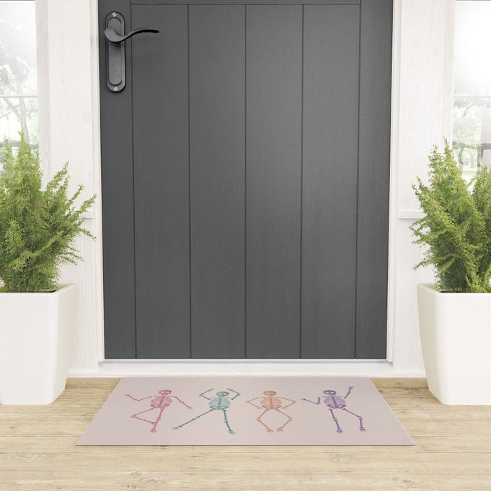 Halloween Party Skeletons Welcome Mat Gallery Image 3