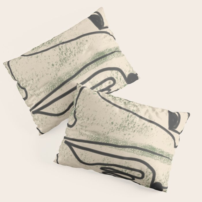 Minimal Face Impression 1 Pillow Sham Gallery Image 3
