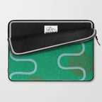 Abstract Fields in Forest Green & Brown Laptop Sleeve Gallery Image 2
