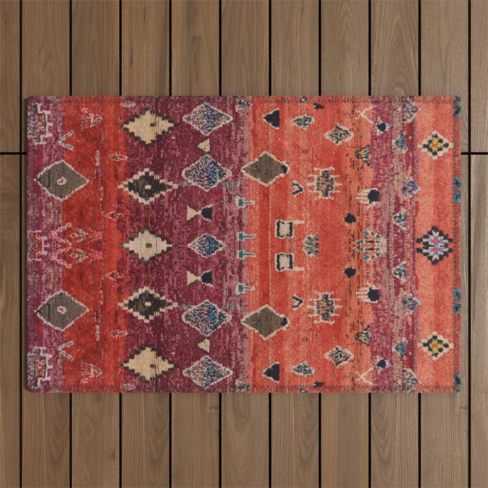 Traditional Oriental Moroccan Rug Design Outdoor Rug Gallery Image 1