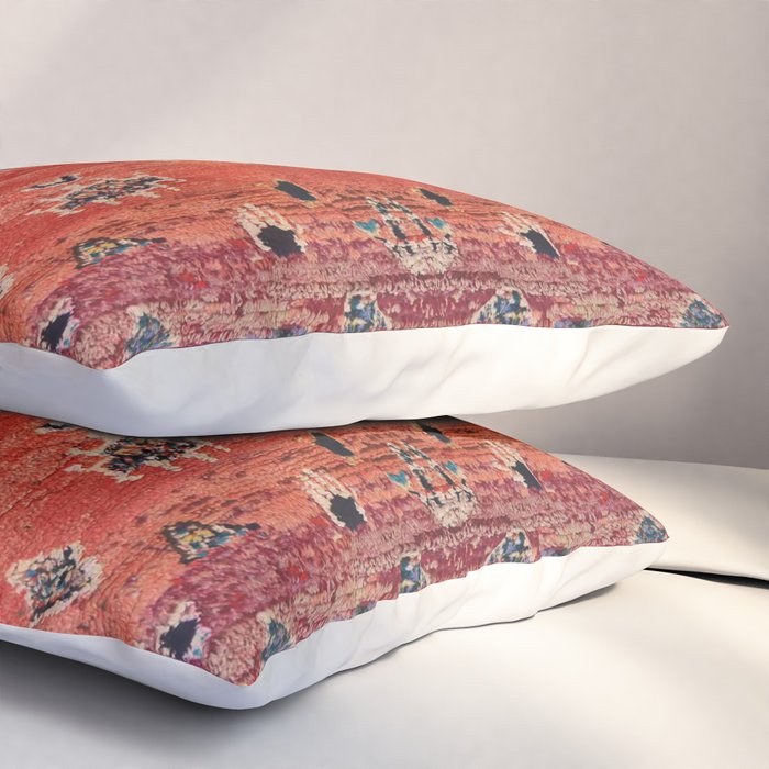 Traditional Oriental Moroccan Rug Design Pillow Sham Gallery Image 3