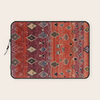Traditional Oriental Moroccan Rug Design Laptop Sleeve Gallery Image 1