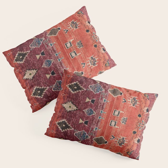 Traditional Oriental Moroccan Rug Design Pillow Sham Gallery Image 1