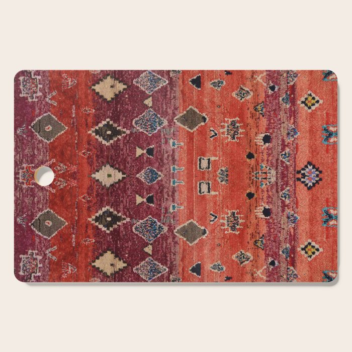 Traditional Oriental Moroccan Rug Design Cutting Board Gallery Image 1