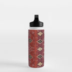 Traditional Oriental Moroccan Rug Design Water Bottle Gallery Image 3