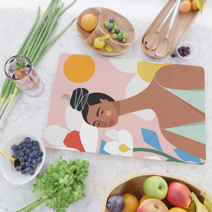 Boho Top Knot Cutting Board Gallery Image 2