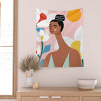 Boho Top Knot Wall Tapestry Gallery Image 2