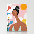 Boho Top Knot Stationery Card Gallery Image 2