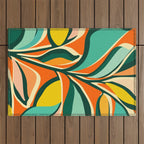 Garden Festival - Abstract Botanical Series Outdoor Rug Gallery Image 1