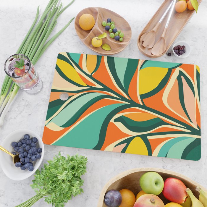 Garden Festival - Abstract Botanical Series Cutting Board Gallery Image 2