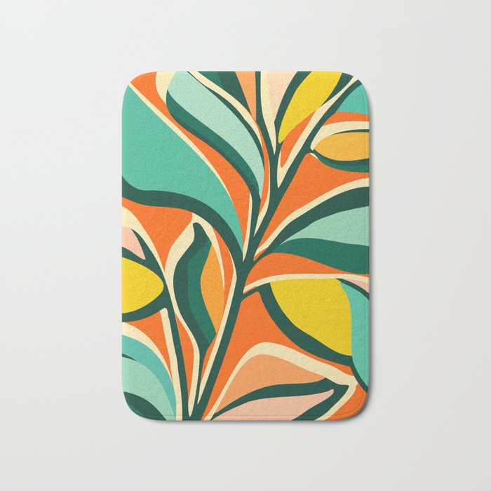 Garden Festival - Abstract Botanical Series Bath Mat Gallery Image 1