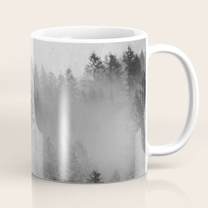 Black and White Forest Abstract Coffee Mug Gallery Image 1