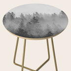 Black and White Forest Abstract Side Table Gallery Image 2