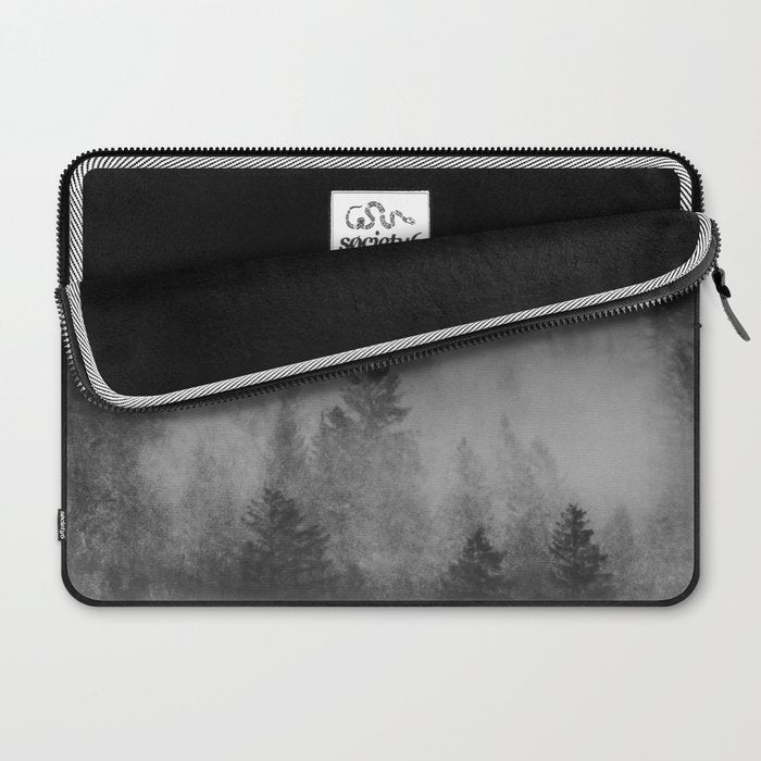 Black and White Forest Abstract Laptop Sleeve Gallery Image 2