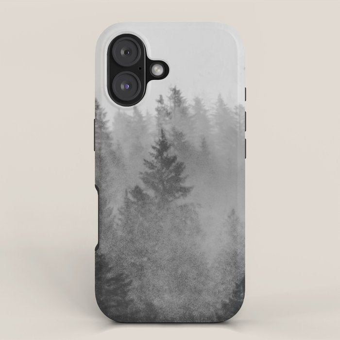 Black and White Forest Abstract iPhone Case Gallery Image 1